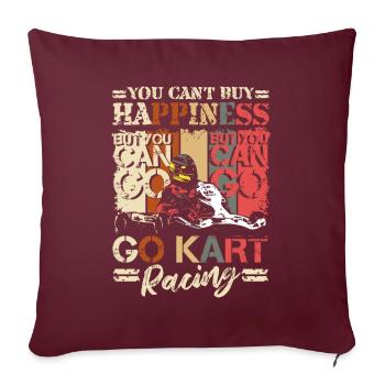 Piste de karting de course de karting racing karting - Coussin et housse de 45 x 45 cm - bordeaux - Devant