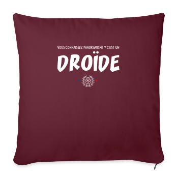 Panoramisme ? C'est un droide - Replique - Coussin et housse de 45 x 45 cm - bordeaux - Devant
