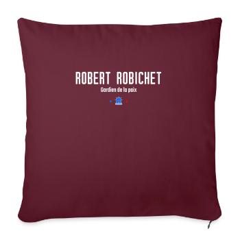 Robert Robichet - Personnage de sketch culte - Coussin et housse de 45 x 45 cm - bordeaux - Devant