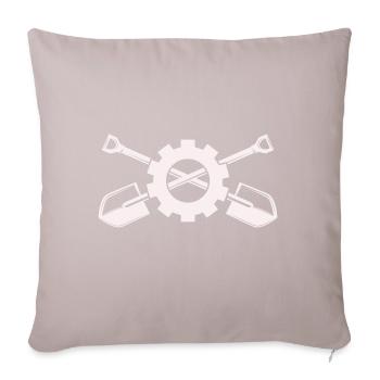 Shovel - Spade - Construction site - Sofa pillow with filling 45cm x 45cm - light taupe - Front