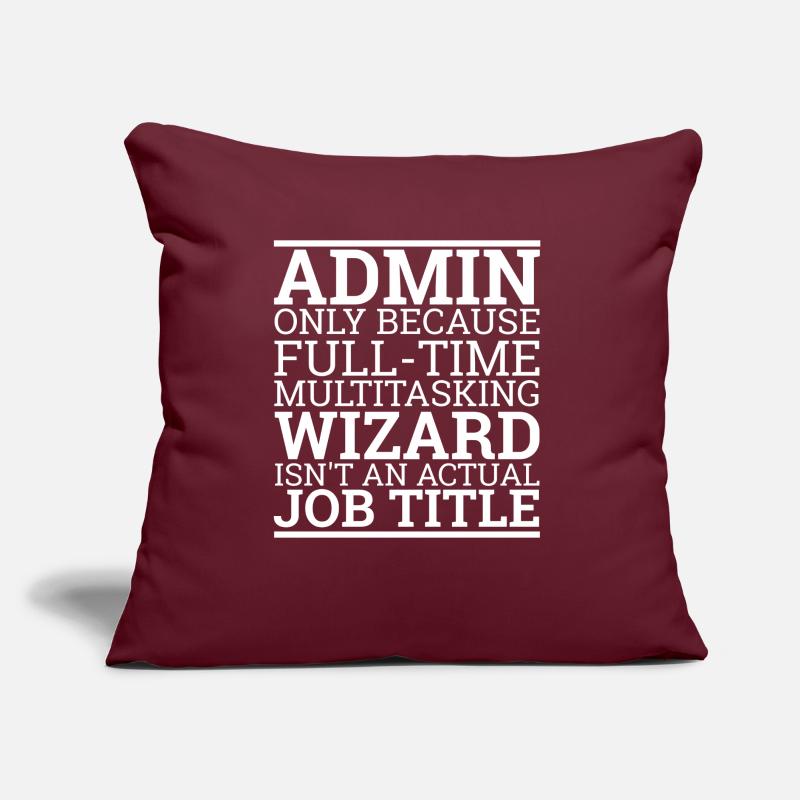 "Admin Wizard | Admin" Sofakissen mit Füllung 45 x 45 cm
