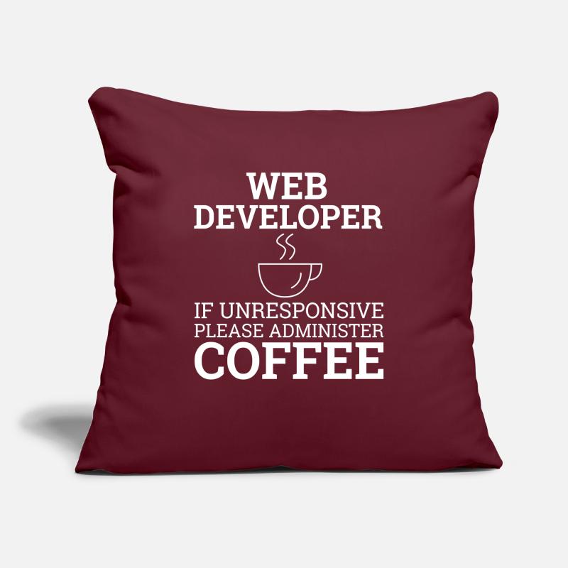 "Web Developer Coffee | Web Developer" Sofa pillow with filling 45cm x 45cm