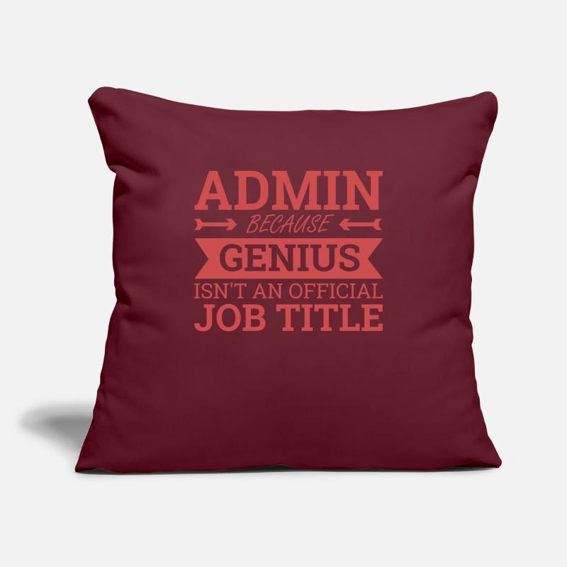 "Admin Genius | Admin" Sofakissen mit Füllung 45 x 45 cm