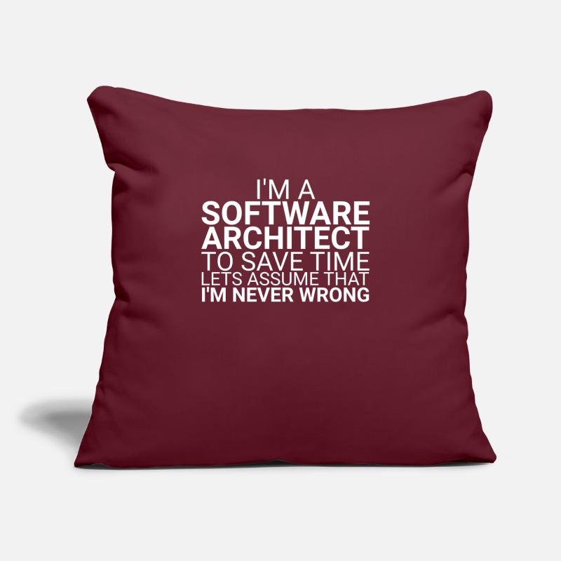 "Software Architect Time | Software Architektur" Sofakissen mit Füllung 45 x 45 cm