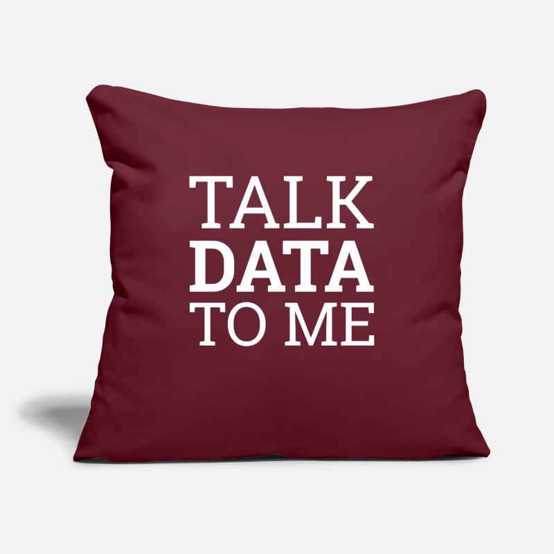 « Talk Data Data Science | Science des données » Coussin et housse de 45 x 45 cm