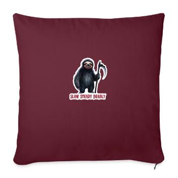 Gothique Fauloth Lent Régulier Deadly Art - Coussin et housse de 45 x 45 cm - bordeaux - Devant