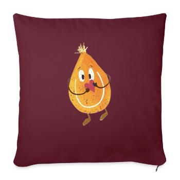Knubbel Nr. 1 - Sofakissen mit Füllung 45 x 45 cm - Burgunderrot - Vorne