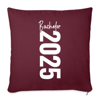 Bachelor 2025 - Sofakissen mit Füllung 45 x 45 cm - Burgunderrot - Vorne