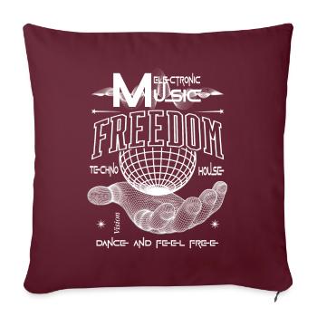 Techno House Vision - Coussin et housse de 45 x 45 cm - bordeaux - Devant