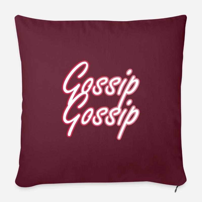 gossip gossip - Coussin et housse de 45 x 45 cm - bordeaux
