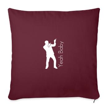 oui bébé vérifiez-le - Coussin et housse de 45 x 45 cm - bordeaux - Devant