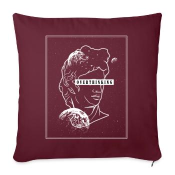 Pensée rétro de l’espace e-girl 80s 90s - Coussin et housse de 45 x 45 cm - bordeaux - Devant