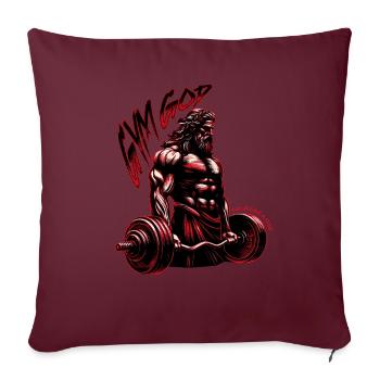 Gymnase du dieu grec antique Zeus - Coussin et housse de 45 x 45 cm - bordeaux - Devant