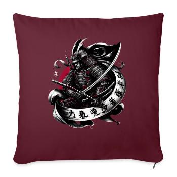 Kanji Japanese Samurai Warrior Design - Sofakissen mit Füllung 45 x 45 cm - Burgunderrot - Vorne