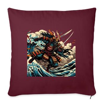 Japanese Katana Samurai Warrior - Sofakissen mit Füllung 45 x 45 cm - Burgunderrot - Vorne