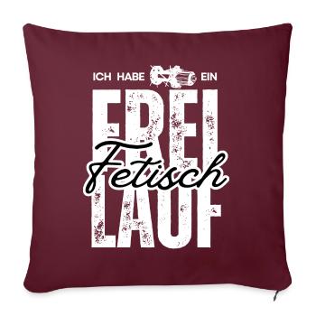 Roue libre Fétiche Blanc - Coussin et housse de 45 x 45 cm - bordeaux - Devant