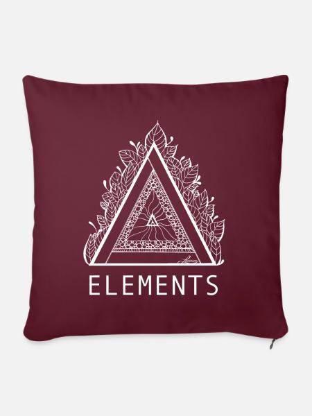 Elements Weiß - Sofakissen mit Füllung 45 x 45 cm - Burgunderrot