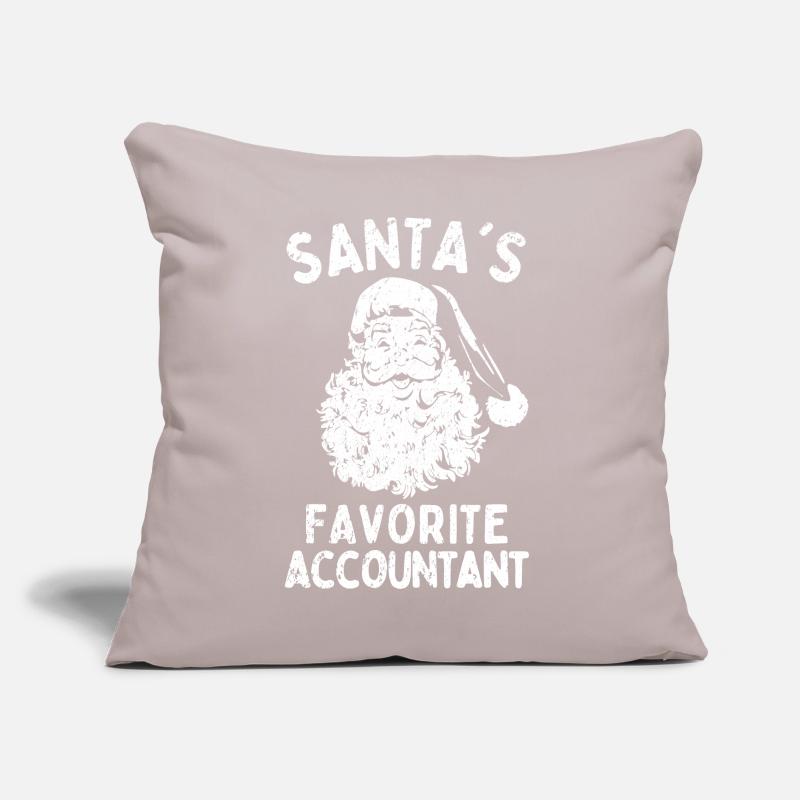 Comptable de Noël Père Noël Comptable préféré Coussin et housse de 45 x 45 cm