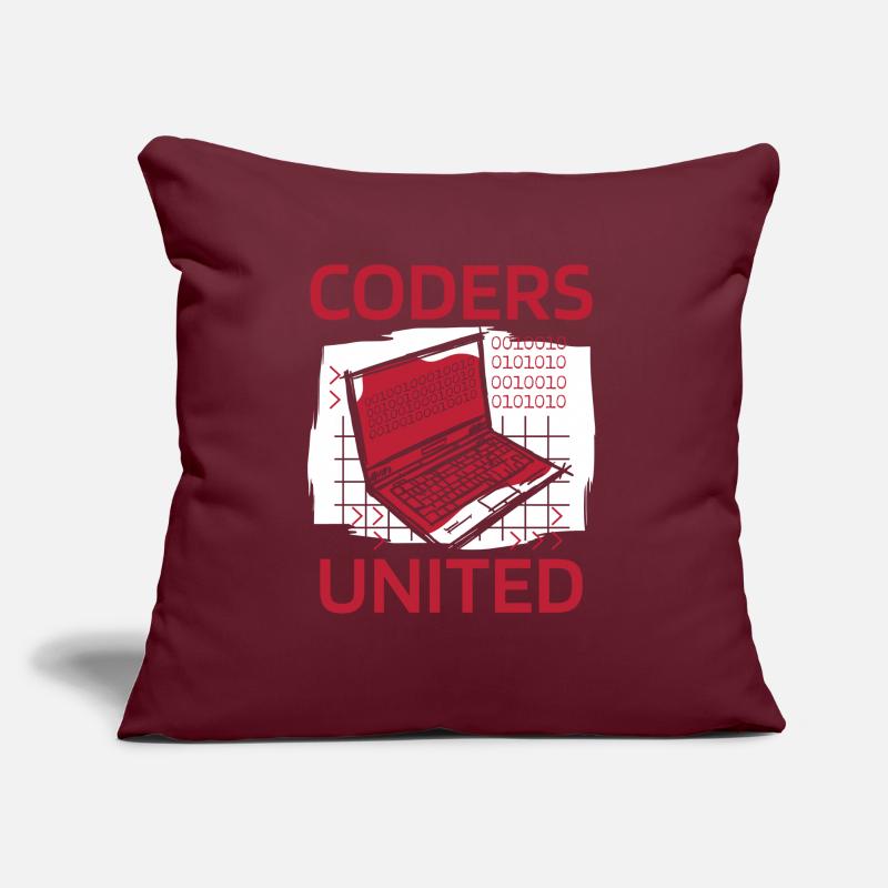 Développeur Coder Programmeur Ordinateur portable Coussin et housse de 45 x 45 cm