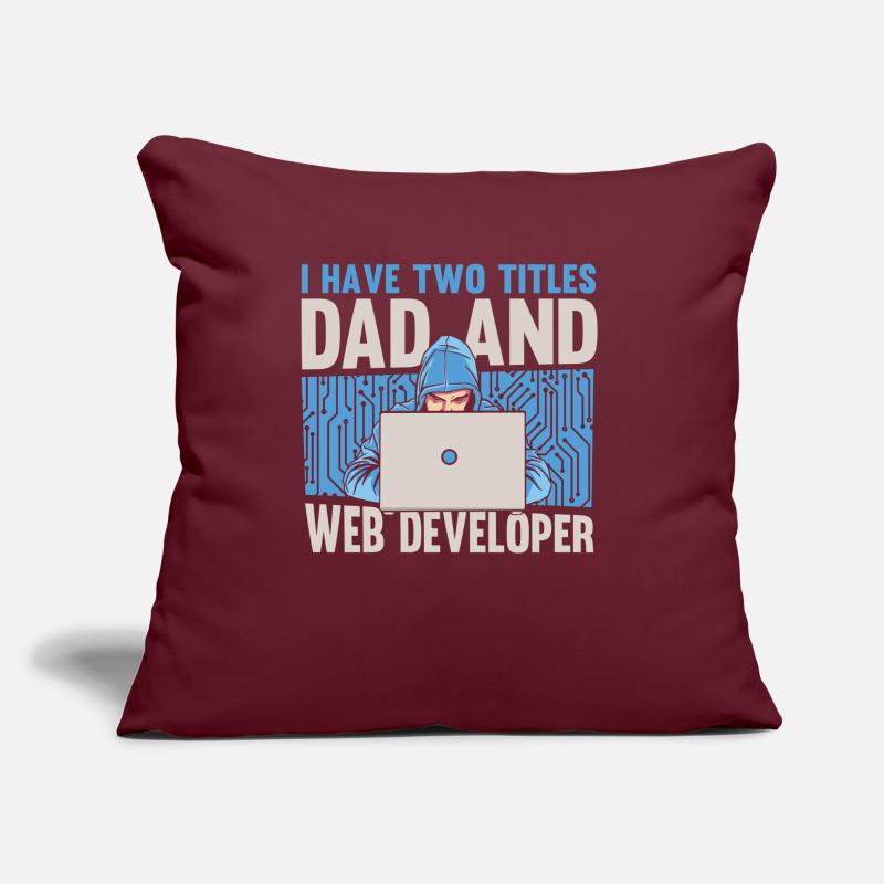 Web Developer Web Developer Father Sofa pillow with filling 45cm x 45cm
