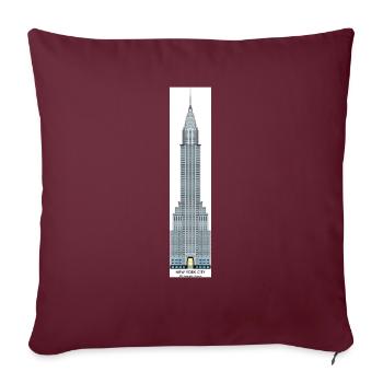 Hochhaus in New York City, USA - Sofakissen mit Füllung 45 x 45 cm - Burgunderrot - Vorne