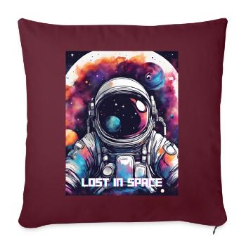 Astronaut Lost in Space - Die Einsamkeit der Unend - Sofakissen mit Füllung 45 x 45 cm - Burgunderrot - Vorne