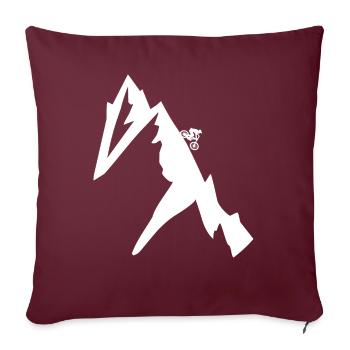 Descente - Coussin et housse de 45 x 45 cm - bordeaux - Devant