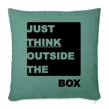Think outside the box - Sofa pillow with filling 45cm x 45cm - cypress green - Front