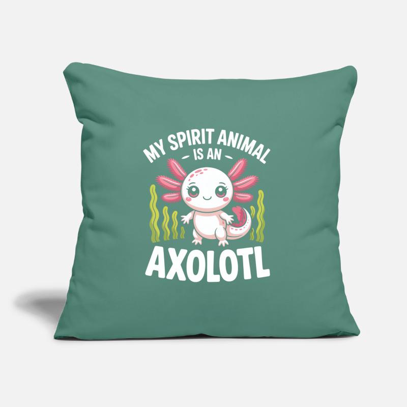 Axolotl Geisttier-Tee Sofakissen mit Füllung 45 x 45 cm