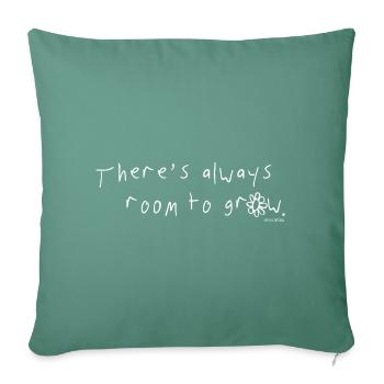 flower design room to grow - Sofa pillow with filling 45cm x 45cm - cypress green - Front