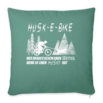 husk-e-bike - Sofakissen mit Füllung 45 x 45 cm - Tanngrün - Vorne