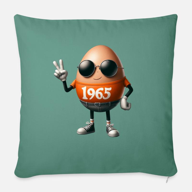 Ei 1965 - Sofakissen mit Füllung 45 x 45 cm - Tanngrün