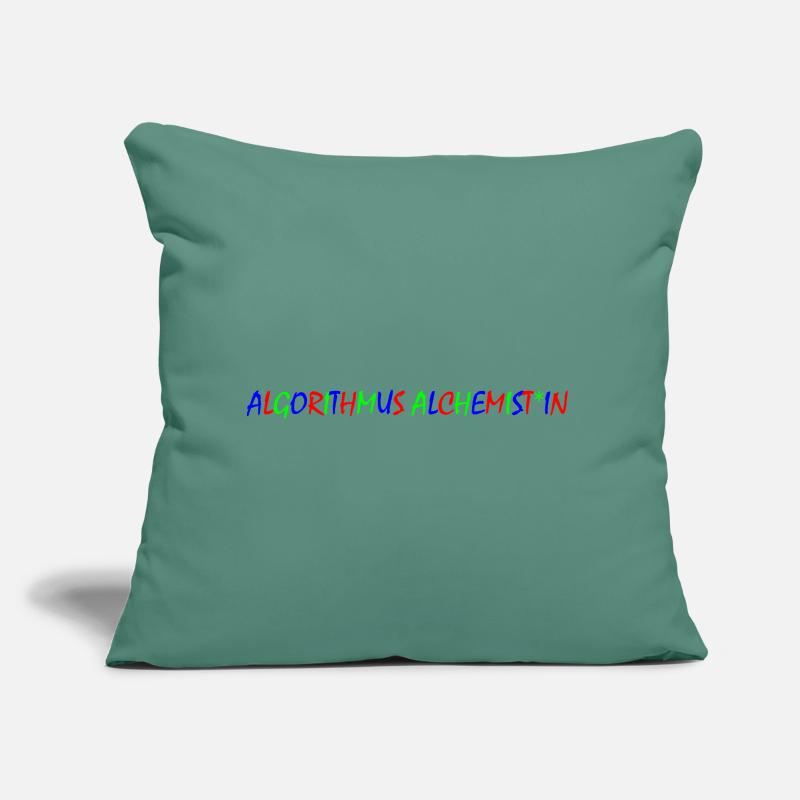 Algorithm Alchemist – Typographie colorée Coussin et housse de 45 x 45 cm
