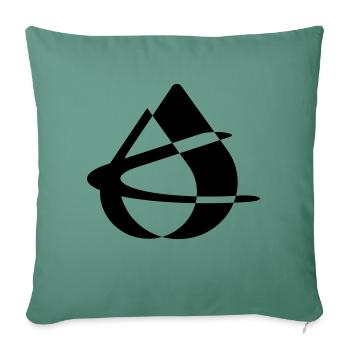 Gouttes Design Noir - Coussin et housse de 45 x 45 cm - vert sapin - Devant