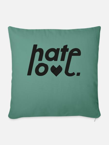 Hasse Liebe - Sofakissen mit Füllung 45 x 45 cm - Tanngrün