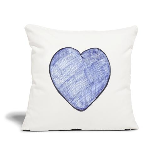 Sketched Heart - Cuscino da divano 45 x 45 cm con riempimento