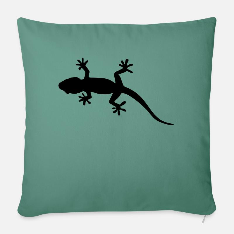 gecko form silhouette design - Sofakissen mit Füllung 45 x 45 cm - Tanngrün