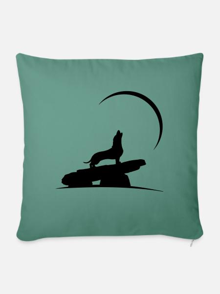 Vollmond Dackel - Sofakissen mit Füllung 45 x 45 cm - Tanngrün