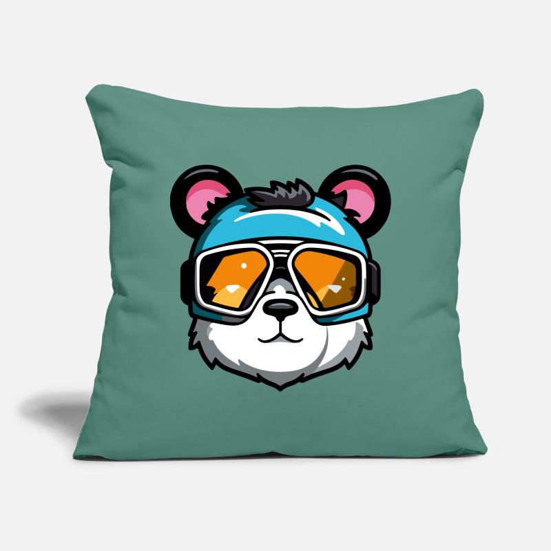 Ski Bär Snowboarder Comic Sofakissen mit Füllung 45 x 45 cm