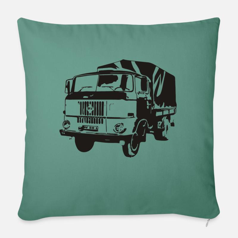 W50 Pritsche IFA LKW - Sofakissen mit Füllung 45 x 45 cm - Tanngrün