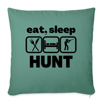 eat sleep hunt - Coussin et housse de 45 x 45 cm - vert sapin - Devant