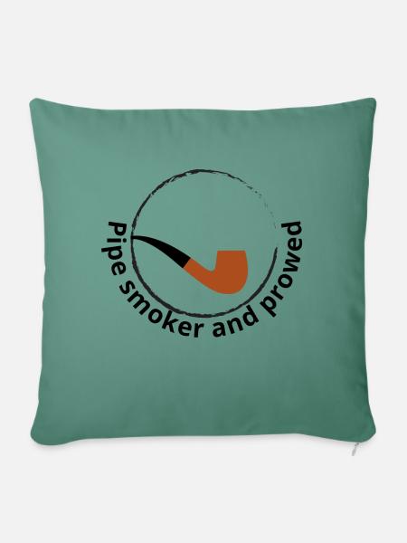 Pipe smoker and prowed - Sofakissen mit Füllung 45 x 45 cm - Tanngrün