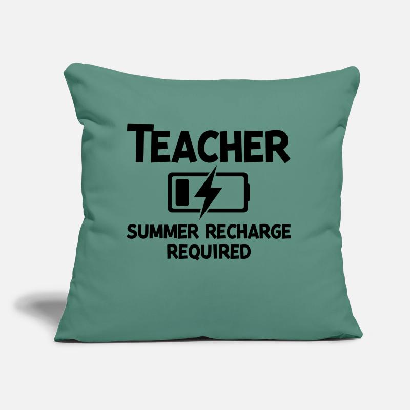 Teacher Summer Recharge Required Sofa pillow with filling 45cm x 45cm