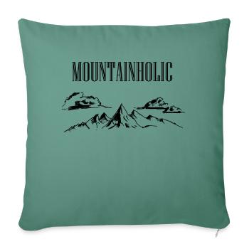 Accro de la montagne - Coussin et housse de 45 x 45 cm - vert sapin - Devant