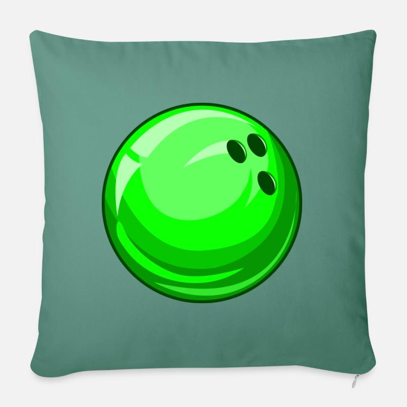 green bowling bowling bowling neon green bowling - Sofa pillow with filling 45cm x 45cm - cypress green
