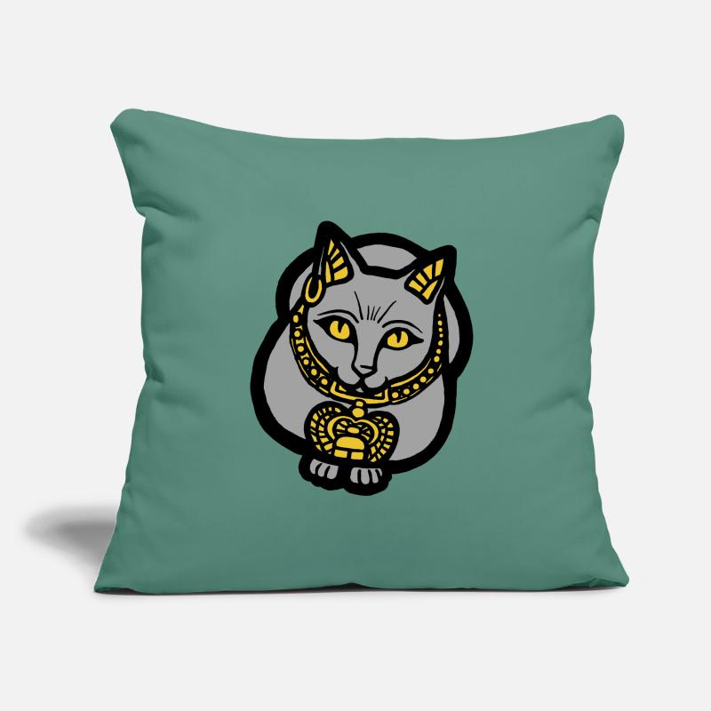 Graue Katze Sofakissen mit Füllung 45 x 45 cm