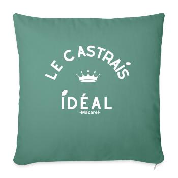Le Castrais idéale - Coussin et housse de 45 x 45 cm - vert sapin - Devant