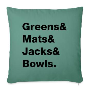 La liste des boulingrins! - Coussin et housse de 45 x 45 cm - vert sapin - Devant