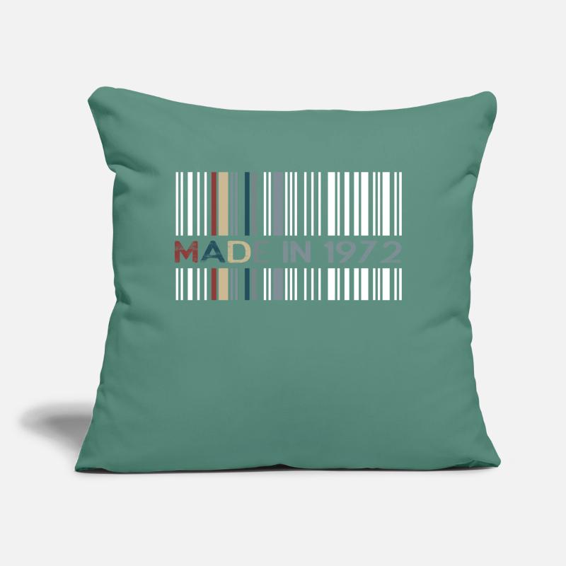 Code à barres 1972 Coussin et housse de 45 x 45 cm