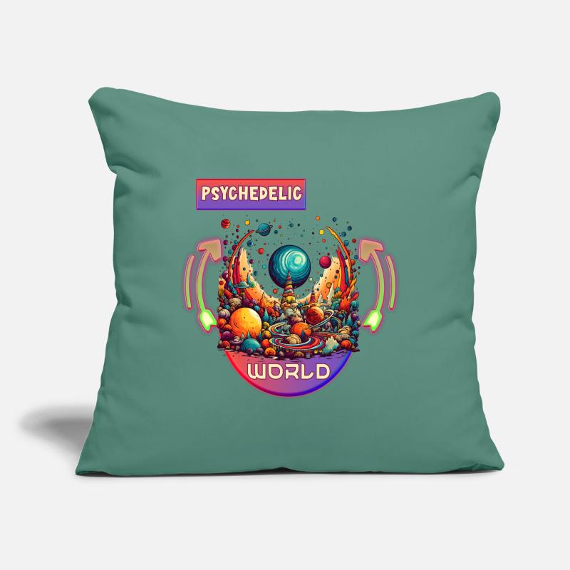Psychedelic World Trance Rave Techno Dance Sofa pillow with filling 45cm x 45cm